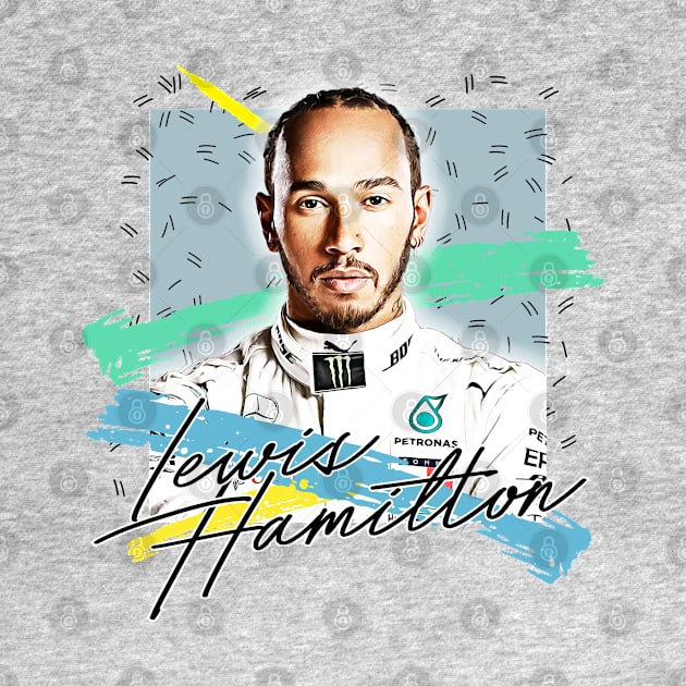 Lewis Hamilton // Retro Style Fan Art Design by DankFutura